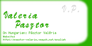 valeria pasztor business card