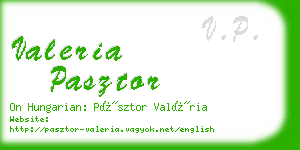 valeria pasztor business card